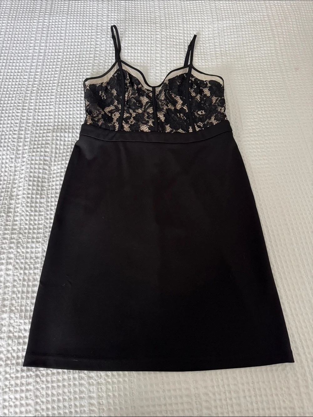 Forever 21 Black Lace-Trim Slip Dress - Picture 1 of 5